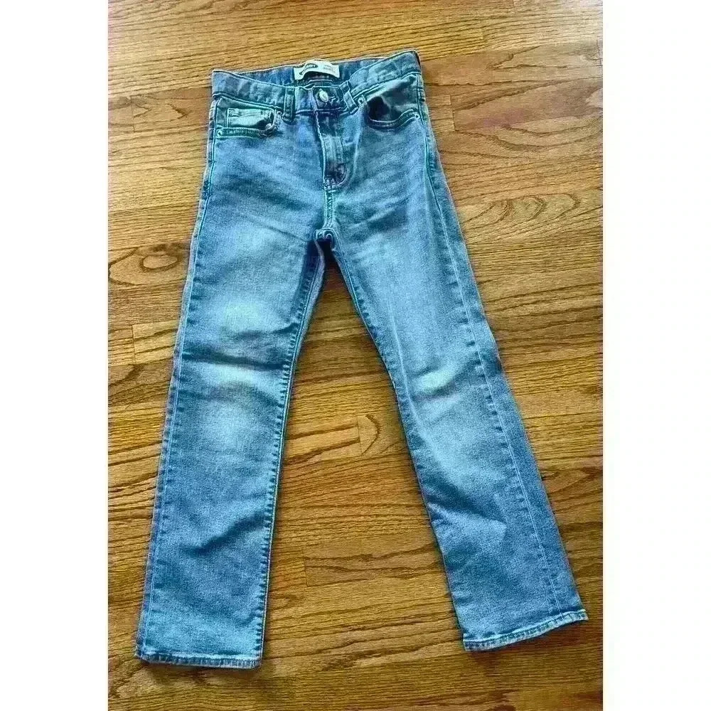 Old Navy Adjustable waist girls Size 10 jeans Flex straight light wash